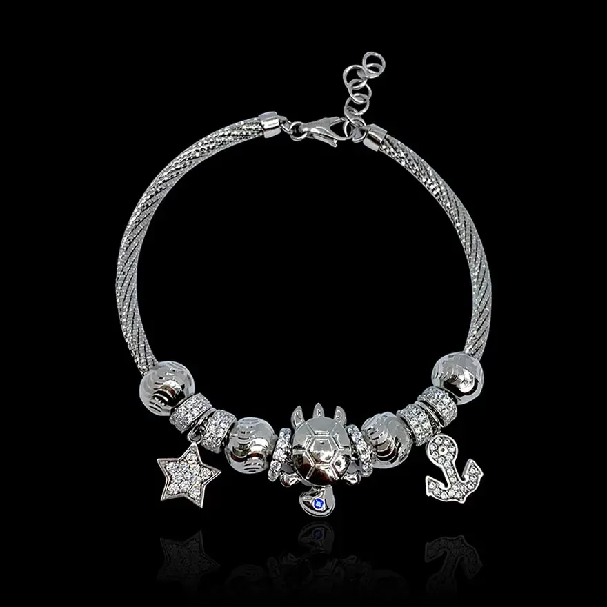 Lắc tay vàng Italy với các charm theo concept biển