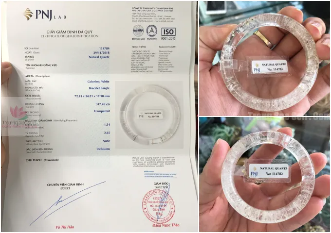 Các mẫu chứng nhận kiểm định đá thạch anh