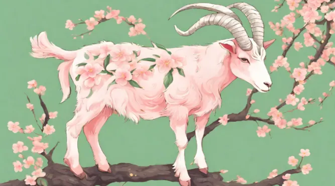 Hình ảnh minh họa cho con giáp tuổi Mùi tượng trưng cho sự hiền lành và nhân hậu