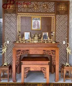 Bàn thờ đứng hoa sen