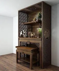 Bàn thờ gia tiên và thờ Phật