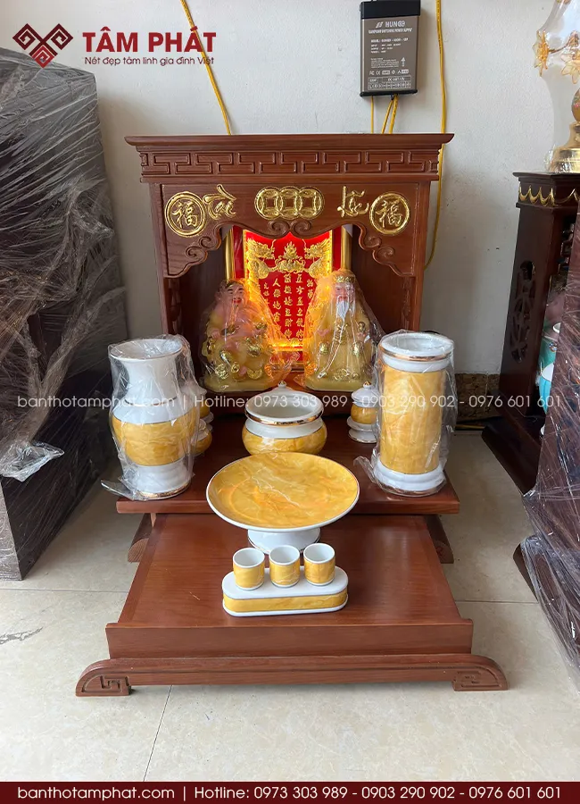 Quy trình sản xuất bàn thờ ông địa tại xưởng chuyên nghiệp