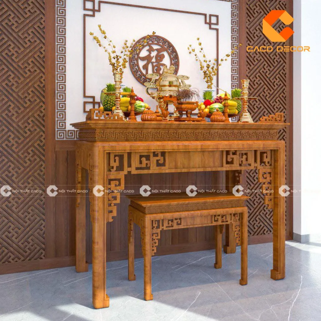 Cách bố trí bàn thờ gia tiên ngày Tết đẹp