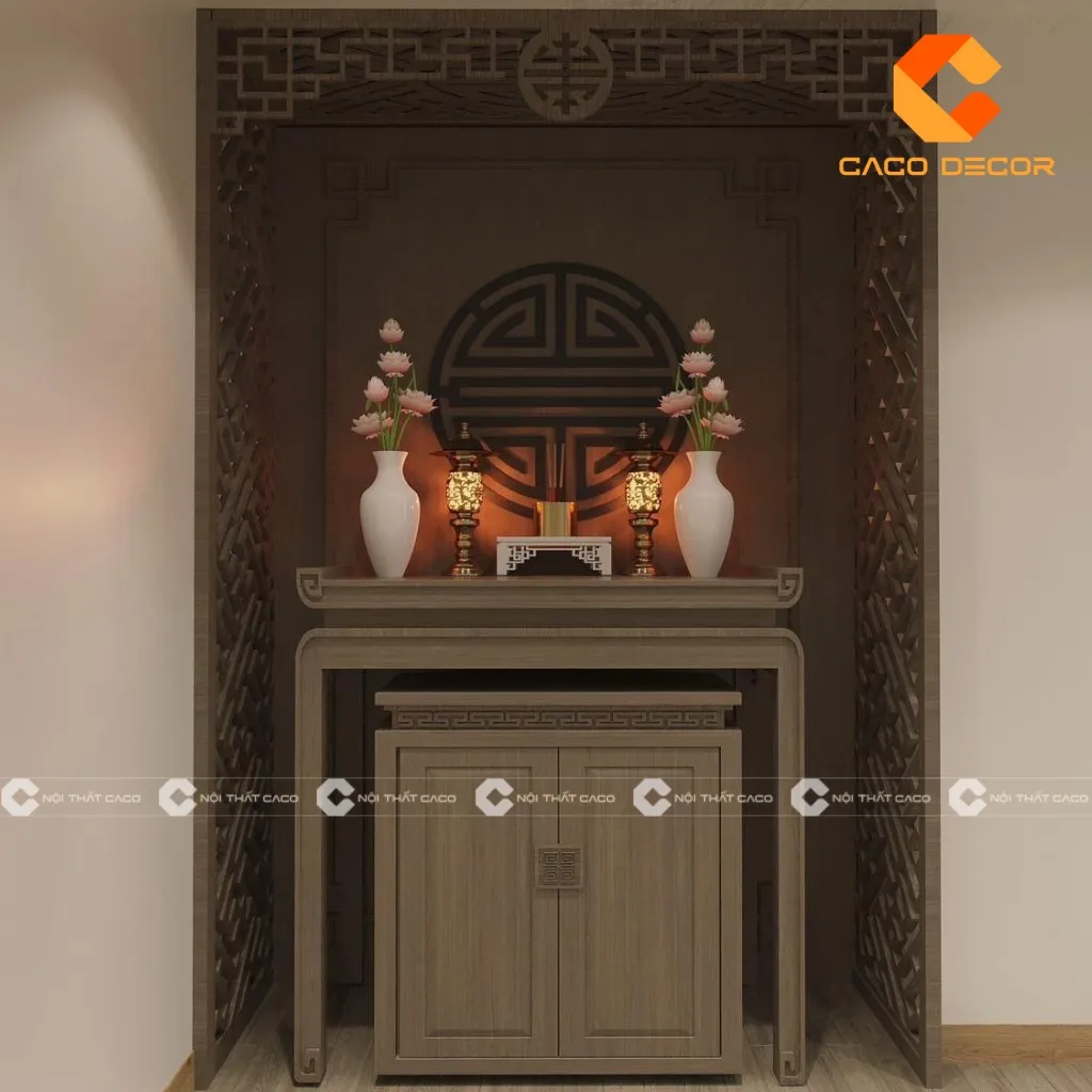 Cách bố trí bàn thờ ngày tết thể hiện lòng thành kính với tổ tiên