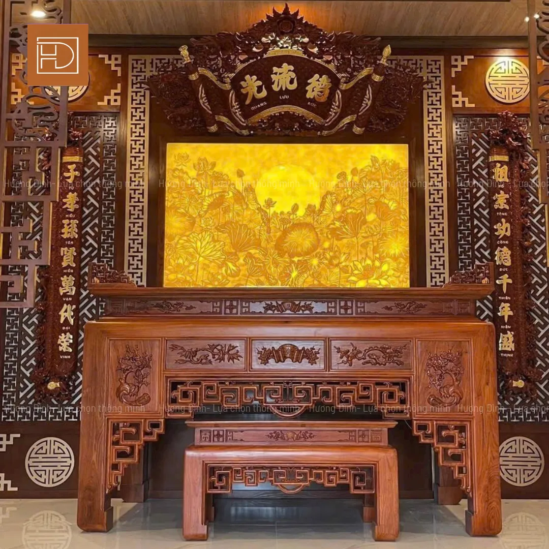 Bố trí đồ thờ trên án gian theo phong thủy