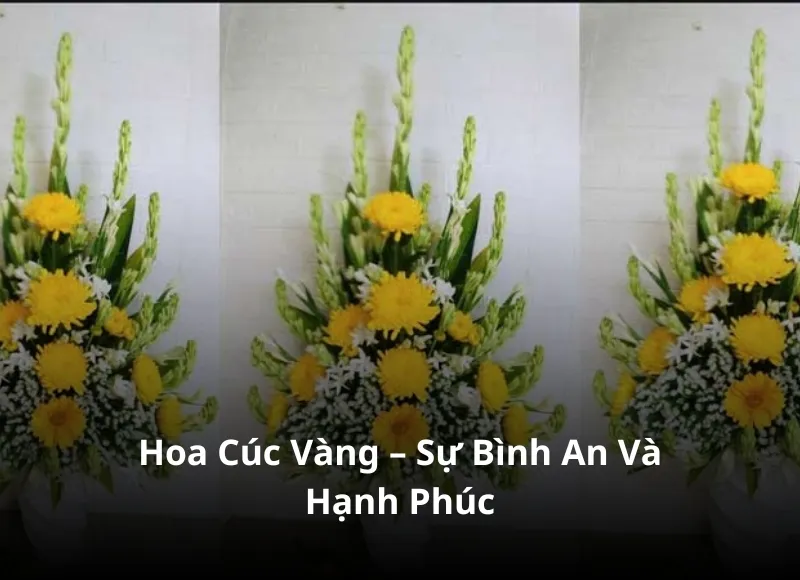 Chưng hoa bàn thờ ngày cưới bằng hoa cúc vàng mang lại may mắn