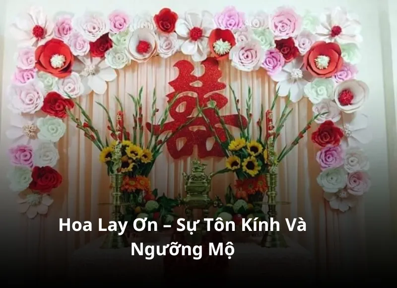 Chưng hoa bàn thờ ngày cưới bằng hoa lay ơn truyền thống