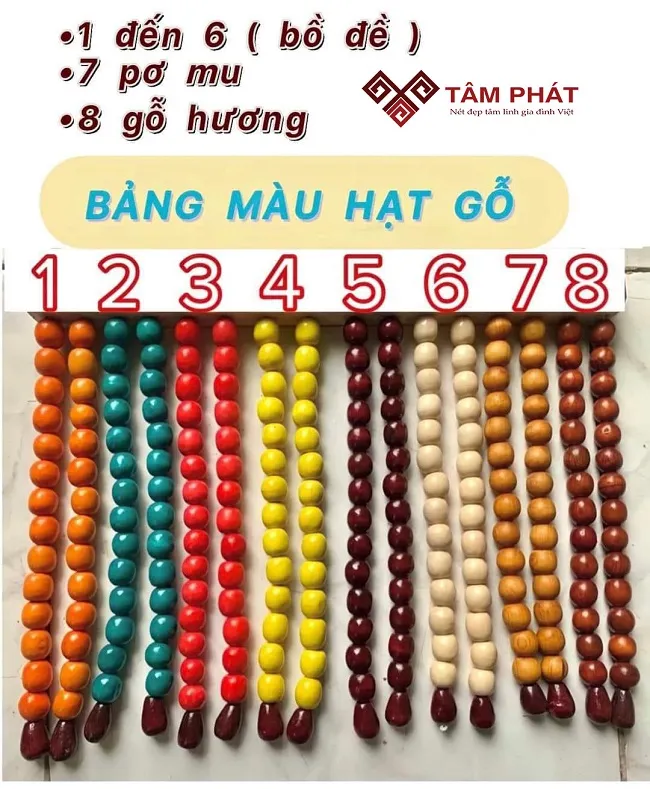 Rèm hạt gỗ đa dạng màu sắc và chất liệu