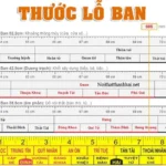 Thước lỗ ban đo chiều cao bàn thờ với các mốc phong thủy