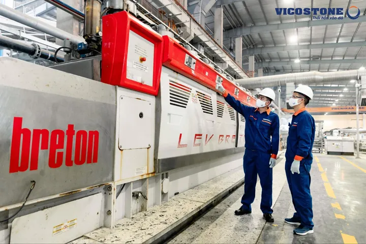 Công nghệ Breton sản xuất đá nhân tạo gốc thạch anh VICOSTONE
