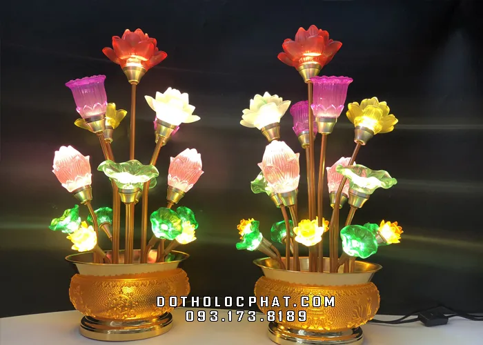 Đèn thờ lưu ly phát sáng đẹp nhất