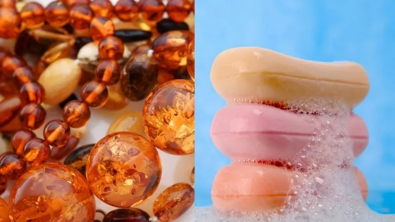 Không vệ sinh hổ phách bằng xà phòng