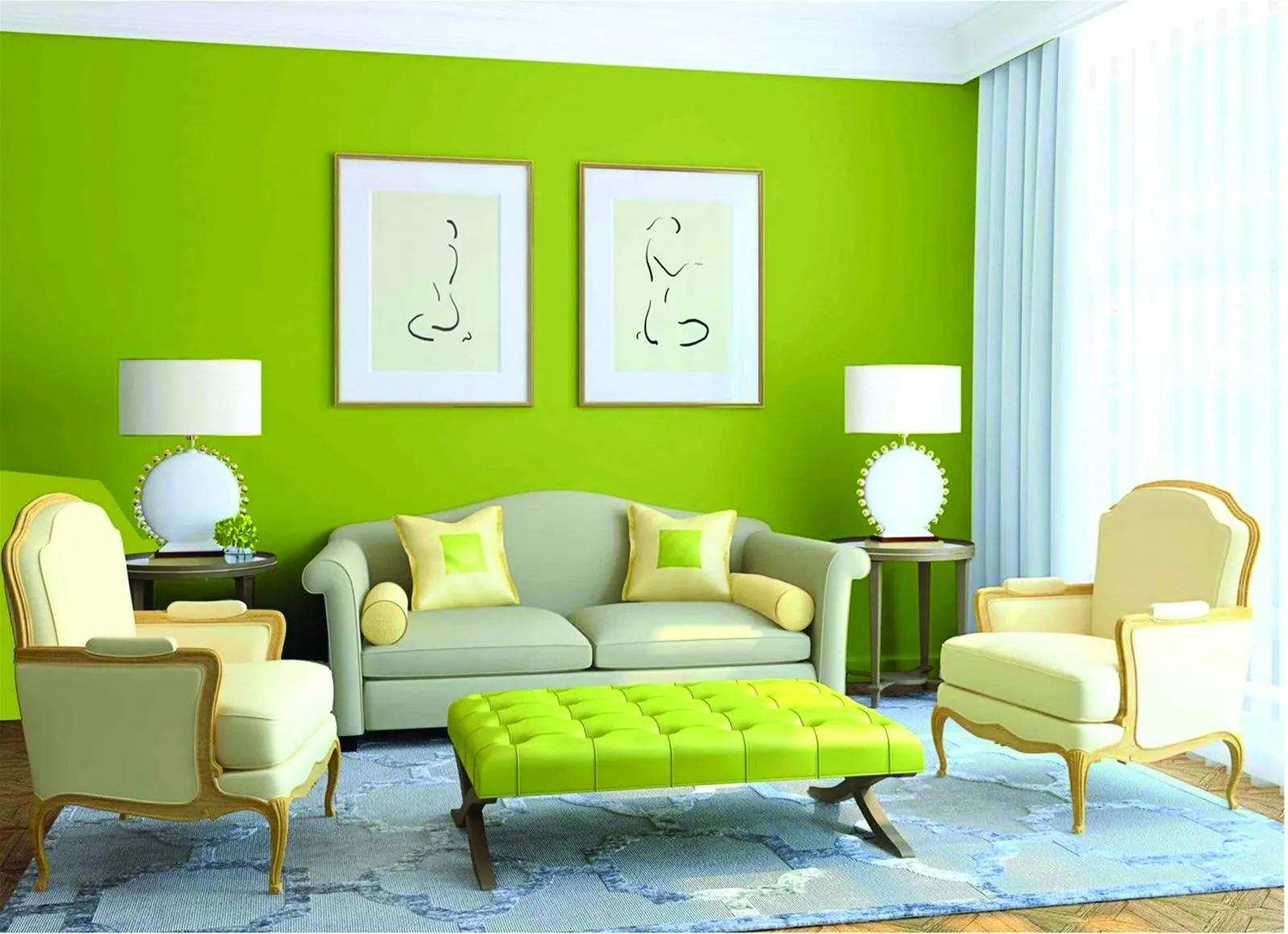 Sử dụng màu xanh lá và xanh nước biển giúp người mệnh Mộc tăng cường vận khí