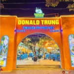 Không gian mặt tiền nhà hàng 141 Đỗ Bá Ngũ Hành Sơn Đà Nẵng với sự kết hợp màu sắc phong thủy ấn tượng