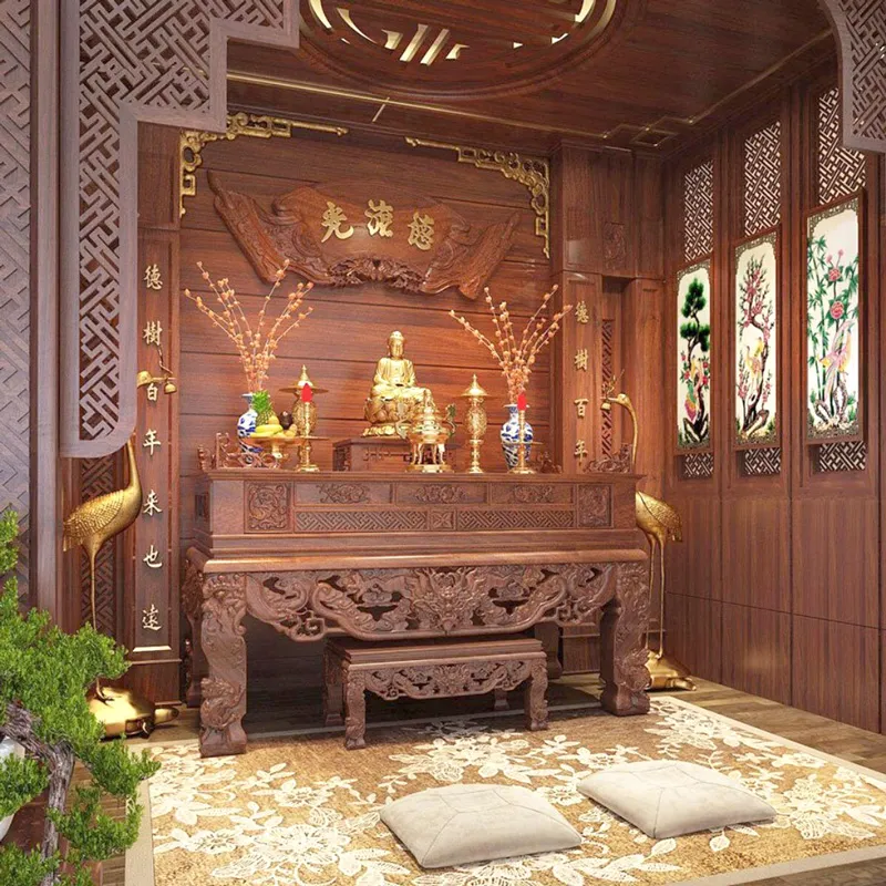 Vị trí đặt bàn thờ gia tiên trong không gian phòng khách