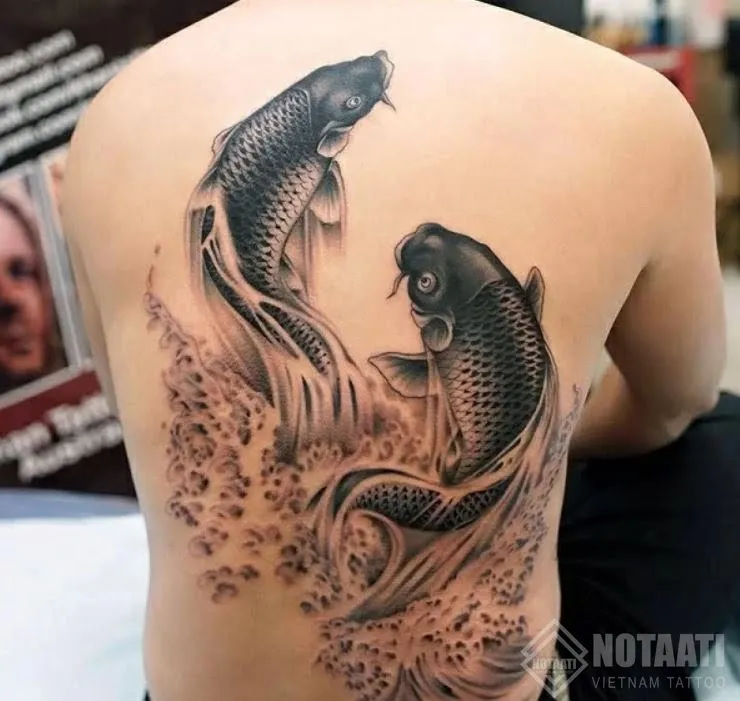 Ý nghĩa hình xăm cá chép - sự may mắn, thành đạt, vượt qua khó khăn