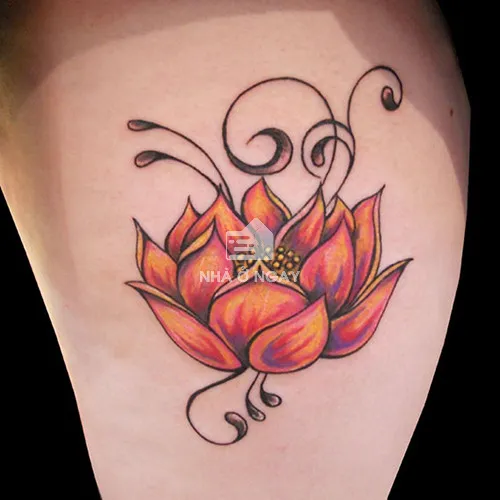 Hình xăm hoa hồng đỏ hợp mệnh Thổ 1990