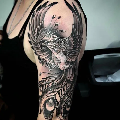 Hình xăm núi đá hợp mệnh Thổ 1990