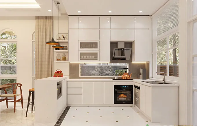 Khu vực bếp cũng cần áp dụng nguyên tắc tọa hung hướng cát tương tự nhà vệ sinh