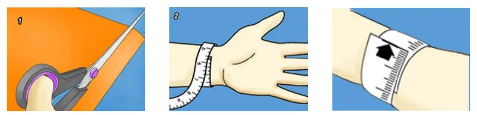 Đo size vòng tay bằng giấy