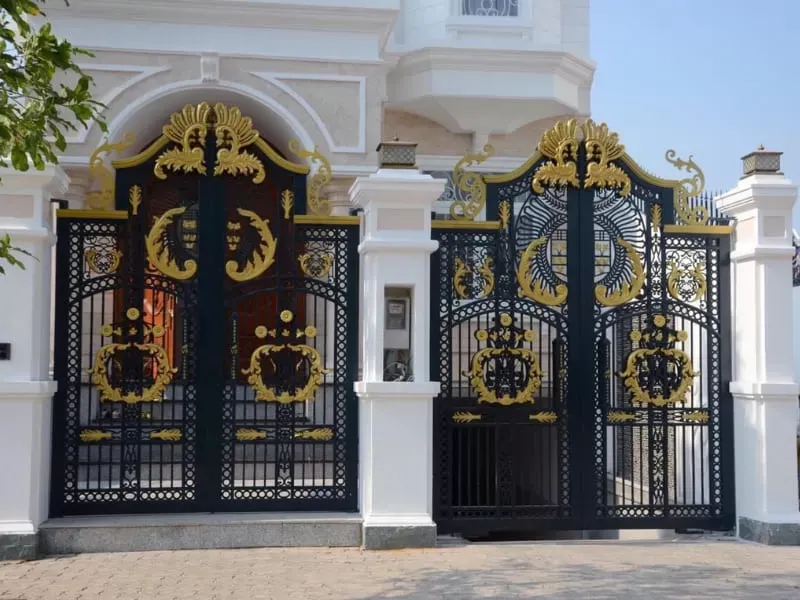 Kích Thước Cổng Nhà Phong Thủy Chuẩn Thước Lỗ Ban 2026 18 Bộ cổng biệt thự tân cổ điển được tính toán kỹ lưỡng về tỷ lệ và kích thước để thu hút tài vận