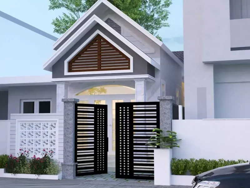 Kỹ sư tiến hành kiểm tra lại các thông số khuôn bao trước khi lắp đặt cửa cổng