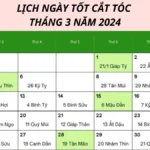 Bảng tra cứu lịch vạn niên giúp xác định ngày hoàng đạo cắt tóc thu hút tài lộc