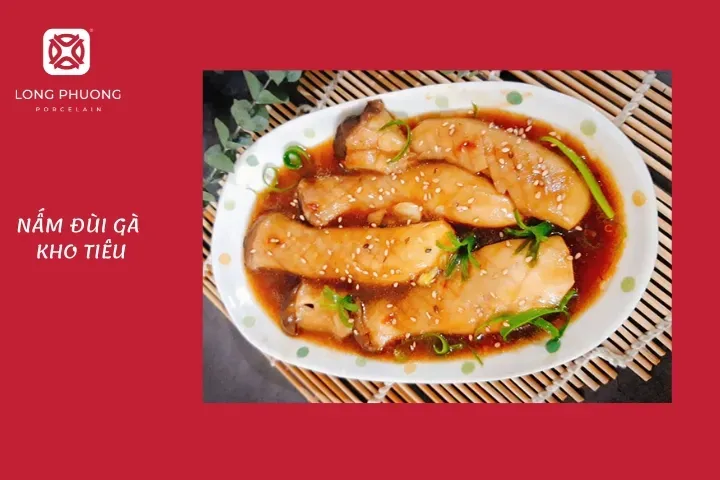 Nấm đùi gà kho tiêu đậm đà