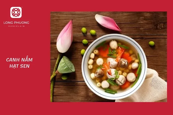 Canh nấm táo đỏ thanh mát