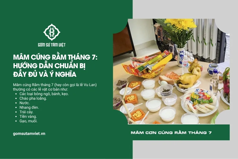 Cách Sắm Đồ Cúng Rằm Tháng 7 Thành Tâm Năm 2026 6 Mâm cỗ cúng Rằm tháng 7 đầy đủ lễ vật