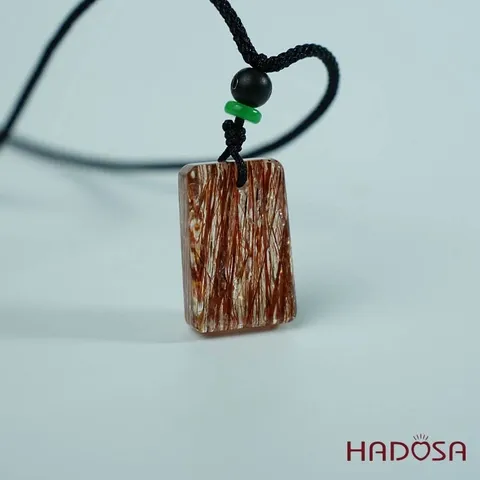 Mặt dây chuyền thạch anh tóc đỏ tinh xảo