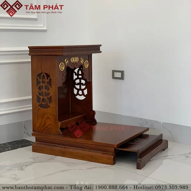 Kích thước bàn thờ ông địa BTT-3325 đạt chuẩn thước Lỗ Ban