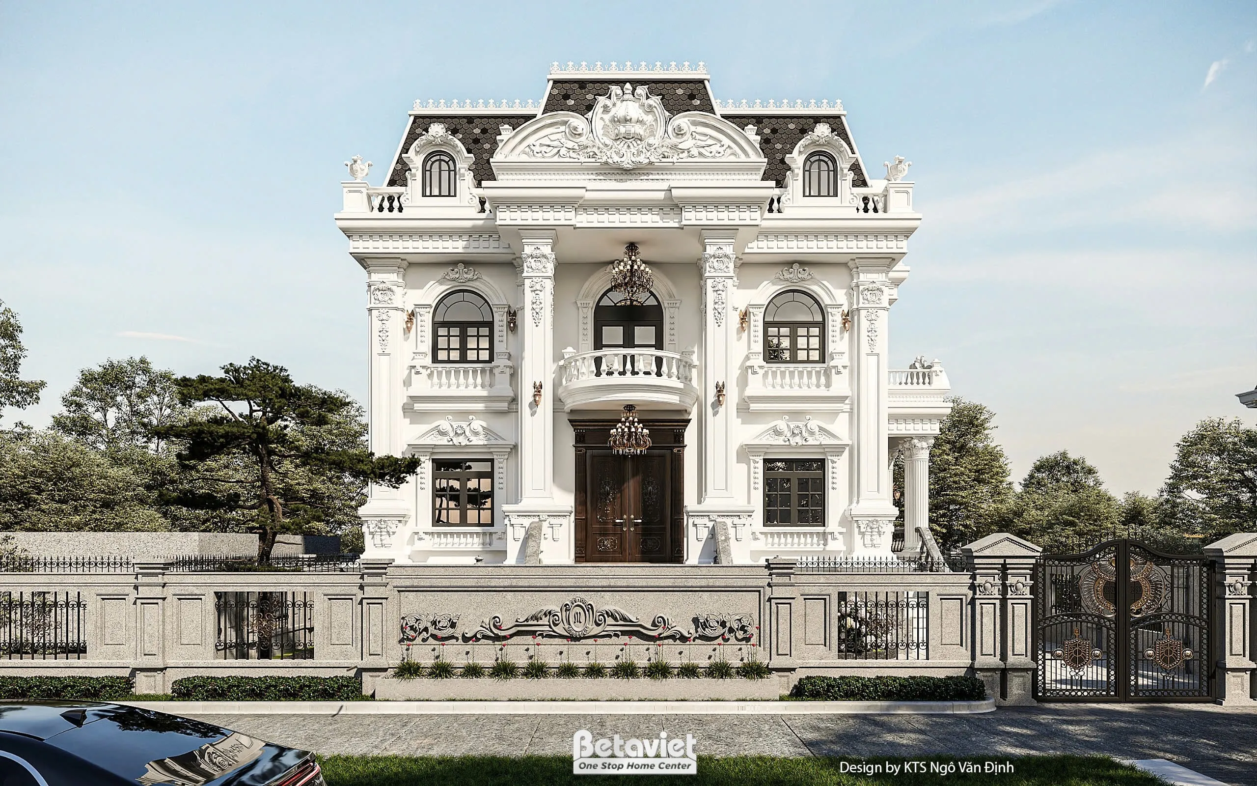 Mẫu biệt thự tân cổ điển đẳng cấp tại Hải Dương KT24733