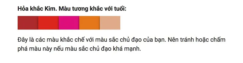 màu sơn mệnh kim kỵ nhất là các sắc thái hành hỏa