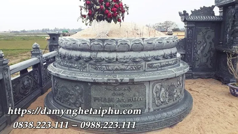 Mẫu mộ đá tròn đẹp bảo tồn linh khí