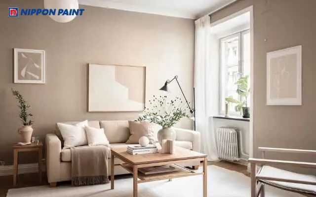 Mẫu 12: Màu nâu be trung tính tạo cảm giác ấm áp và hiện đại