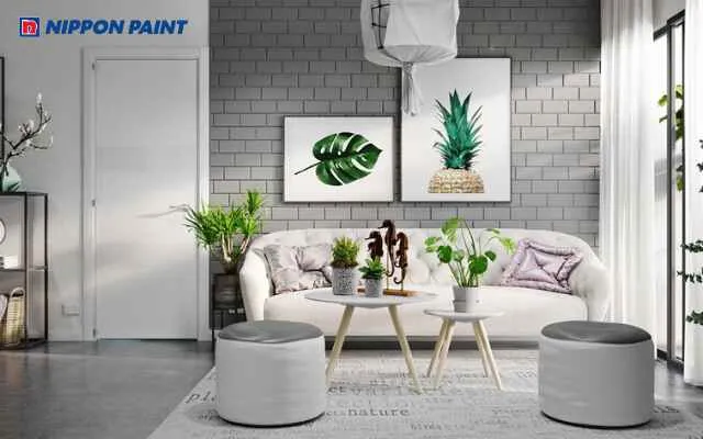 Mẫu 6: Phòng khách hiện đại rộng mở với gam trắng xám sang trọng