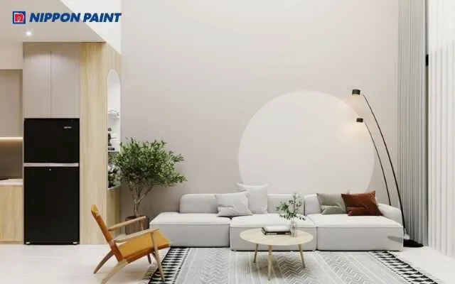 Gam màu đơn sắc giúp phòng khách dịu mắt và tạo cảm giác dễ chịu tự nhiên