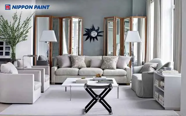 Mẫu 21: Sắc xám tạo chiều sâu và điểm nhấn cho không gian nội thất