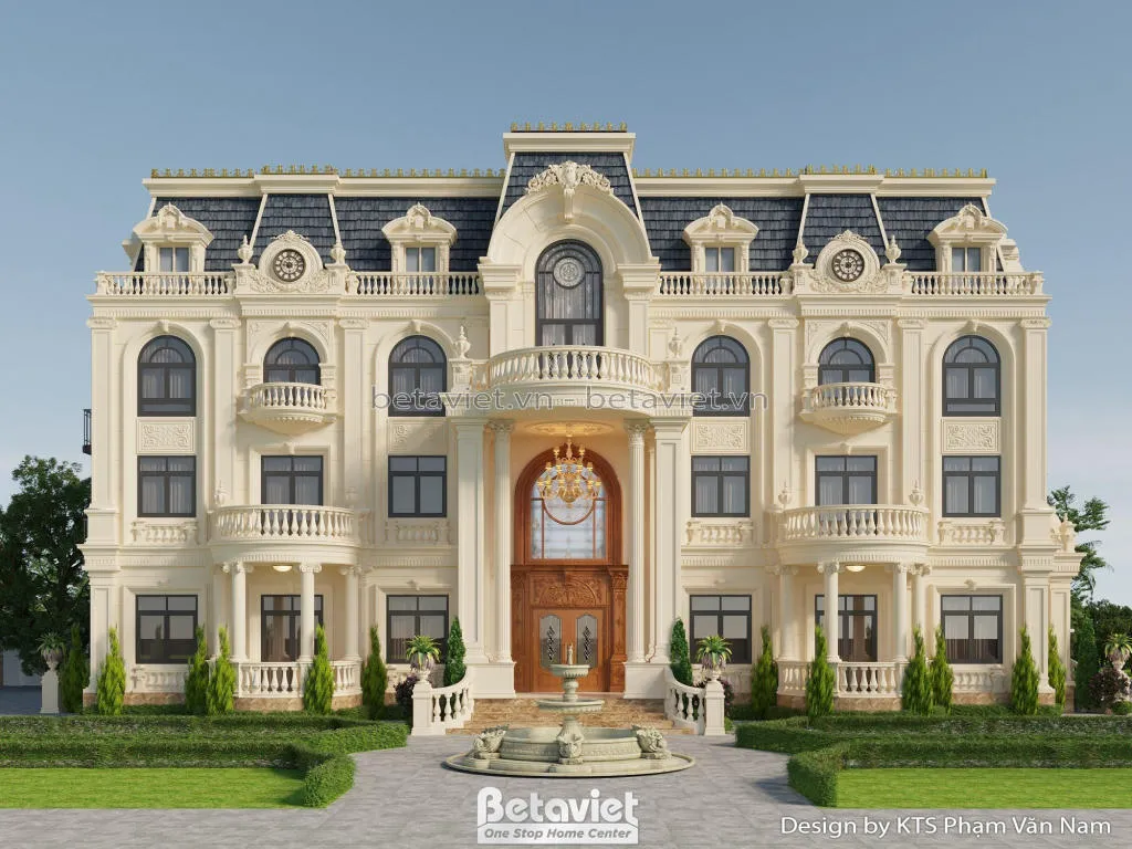 Dinh thự 4 tầng uy nghiêm tại Nam Định KT24611