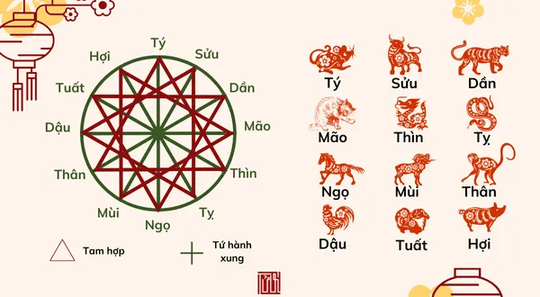 Sự tương hợp giữa các con giáp trong tam hợp Thân - Tý - Thìn