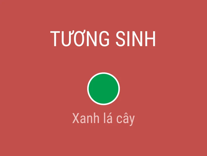 Màu sắc tương sinh mộc và hỏa
