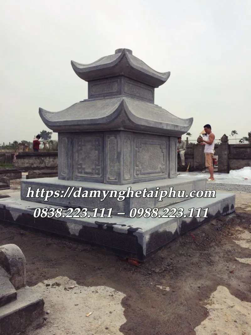 Kiến trúc mộ đá cổ sang trọng cho khu lăng mộ