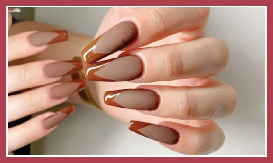 Nail màu nâu đất sang chảnh