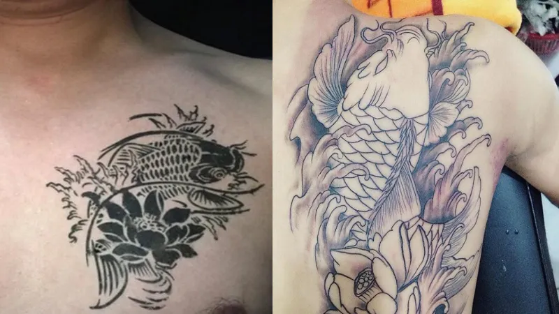 Hình xăm cá chép hợp với người mệnh Kim