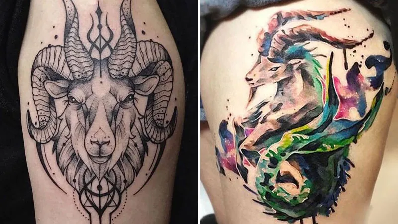 Hình xăm dê tượng trưng sinh sôi nảy nở