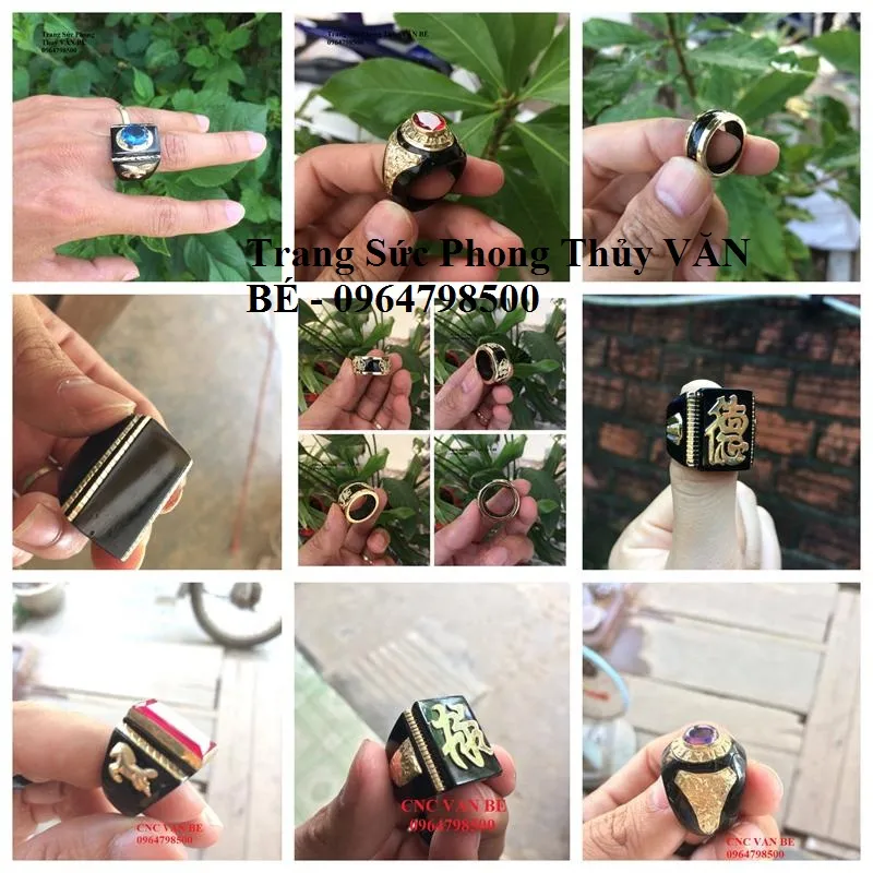 Nhẫn San Hô Đen bọc Vàng