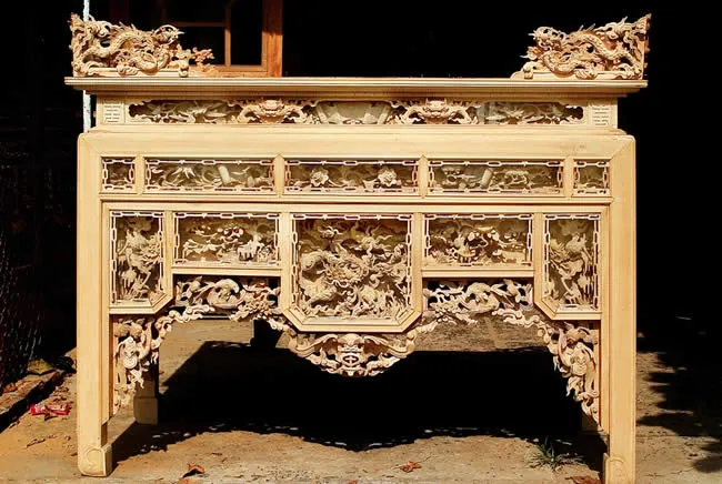 Mẫu án gian thờ gỗ chạm khắc tinh xảo