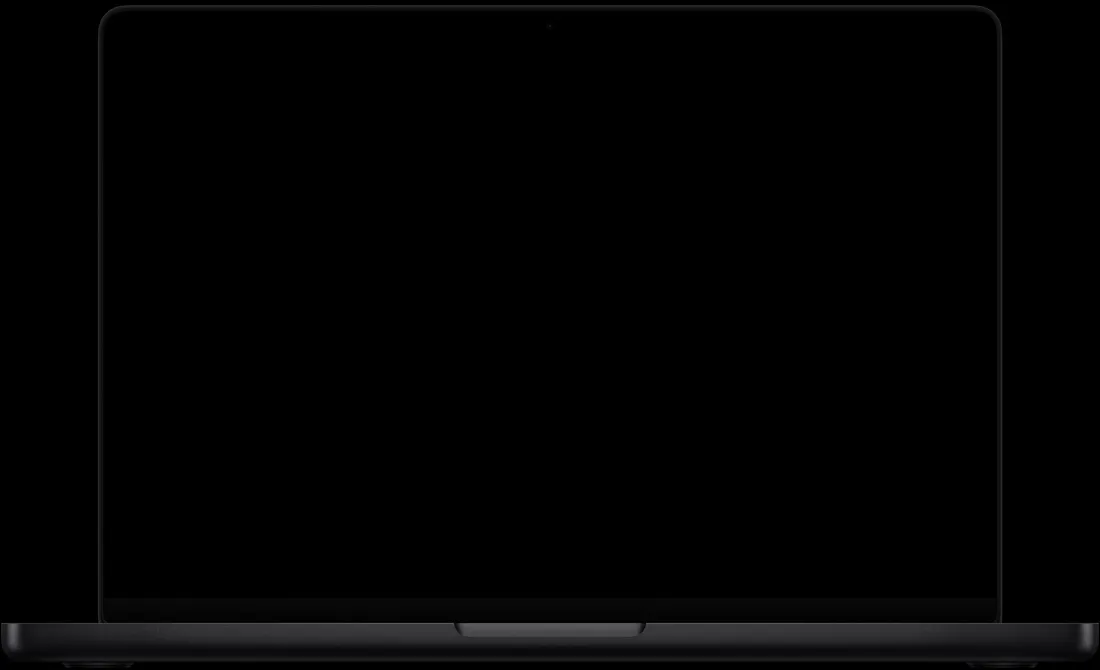 Người dùng đang làm việc trực tiếp trên MacBook Pro với các ứng dụng sáng tạo chuyên nghiệp đòi hỏi sự tập trung tối đa