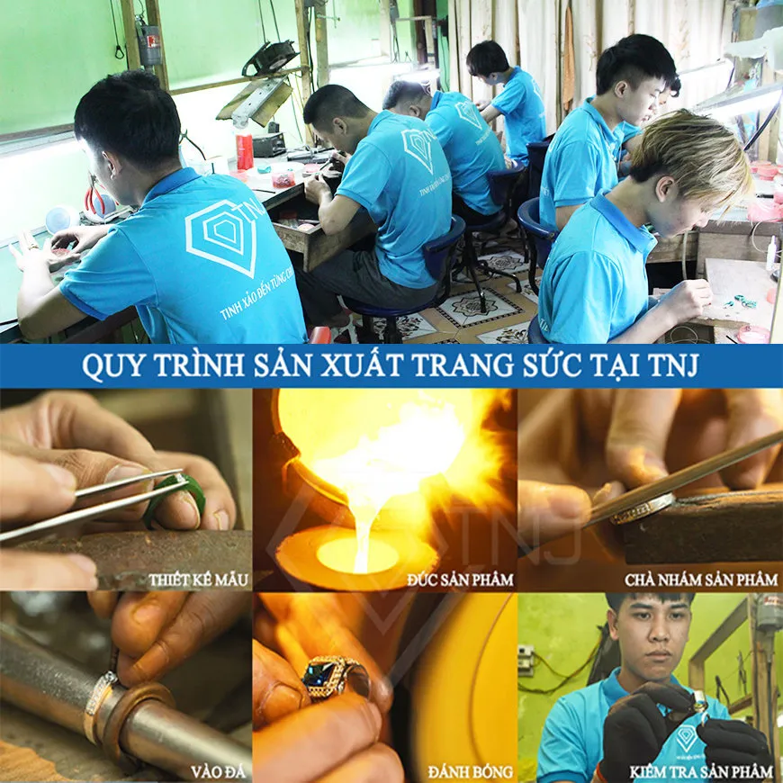 quy trình sản xuất và thiết kế tại trang sức tnj